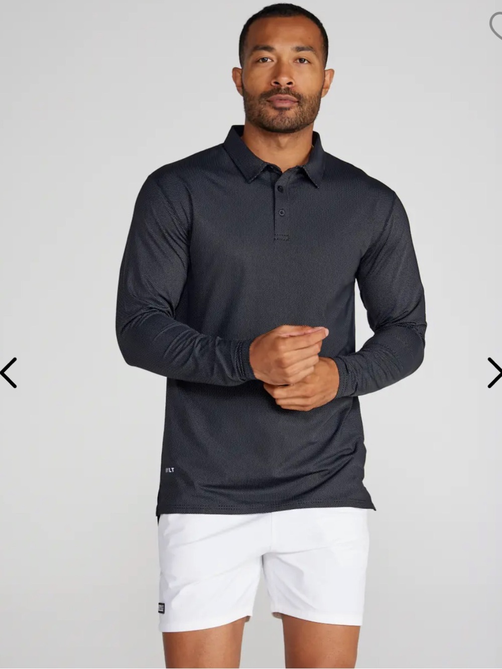 Pulse long sleeve split-hem polo
